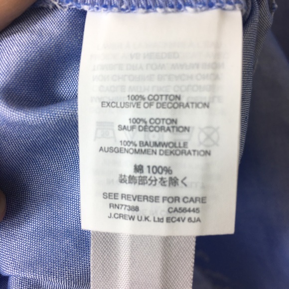 EUC Pale Blue J. Crew top with eyelet design - Picture 7 of 7